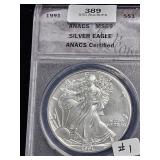 1991 Silver Eagle $1 Anacs MS69