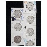 (7) 1917 D, S, P Walking Liberty Half Dollar