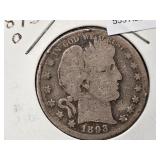 1893 O Barber Half Dollar