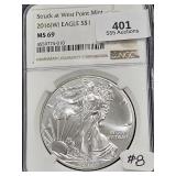 2016 W West Point Eagle $1 NGC MS69