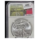 2015 STL Cardinals Eagle $1 NGC GEM Uncirculated