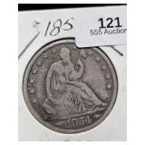 1854 O Liberty Seated Half Dollar
