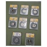 (8) 1963-1992 Washington Quarter PCGS, NGC PF69DCA