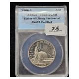 1986 S Commemorative Half ANACS PR69DCAM Liberty