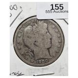 1900 O Barber Half Dollar