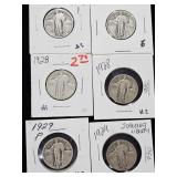 (6) 1925-1929 Standing Liberty Quarter
