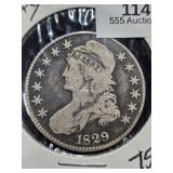 1829 Capped Bust Half Dollar