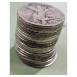 (20) 1916-1917 Walking Liberty Half Dollar