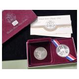 (2) 1983-1984 S $1 Proof In Box LA Olympics