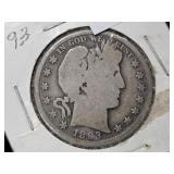1893 Barber Half Dollar