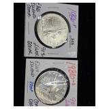 (2) 1986 P,S Comm. $1 Silver Dollar