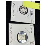 (2) 1 Grams Silver Round, Bullion