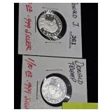 (2) 1/10 Oz Silver Rounds