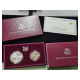 1992 $1 UNC In Box Olympic 2 Coin Set
