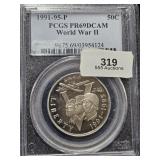 1991-1995 P Commemorative Half PCGS PR69DCAM W.W.I