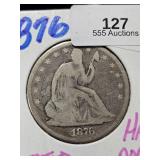 1876 Liberty Seated Half Dollar