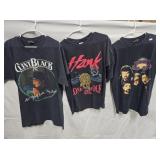 (3) Country Concert Shirts, Alabama, Hank, Clint