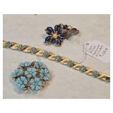 Trifari Bracelet, Earrings, Broach