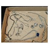 Rhinestone Lot W/Necklace, Bracelets, Earrings