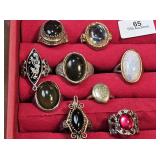 (9) Moonstone & Other Rings