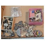 Pewter Jewelry, items, American Flag Pins