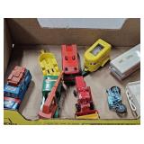 (8) Matchbox Vehicles, Horse Trailer, Crane