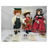 Molly, Natasha & Christmas Porcelain Dolls