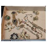 (14+) Necklaces, Broaches, Earrings