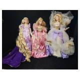 Rapunzel, Cinderella, & the Fairy Godmother Dolls