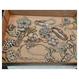 Rhinestone Brooches, Necklace, Earrings, Bracelet