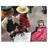 (3) Porcelain Dolls, Molly, Natasha