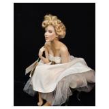 Love Marilyn Doll with Silver Satin Bench