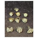 (9) Rhinestone Rings