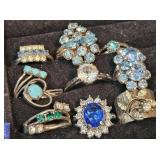 (9) Blue Stone & Other Rings