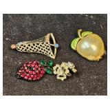 (4) JJ, BJ, Bogoff, Warner Pincs & Earrings