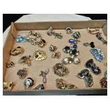 (20+) Beaded, Rhinestone Clip Earrings