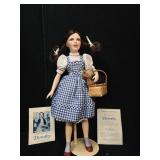 Dorthy with Toto Porcelain Doll with COA