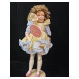 Franklin Mint Heirloom Porcelain Doll w Lollipop