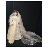 Bride in White Lacey Dress