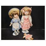 (2) Porcelain Dolls, Little Debbie