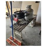 Propane Fryer, Bench, (2) Brooms