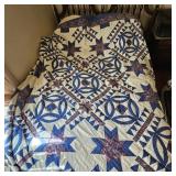 2 Blue Quilts (square) some tattering