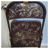 Metal Chair with several Wrestling Signatures(40+)