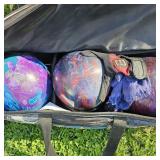 6 Bowling balls with Bags