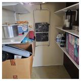 Contents of Closet (light bulbs, tape, humming