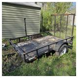 6 foot Small Black Trailer Fold Down Ramp