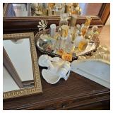 Perfume Tray with Mirror on top and Cherb
