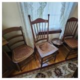 7 Cane Seated Chairs (one torn)