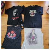 4 Wrestling Shirts and one Hat (Eddy Guerrero,