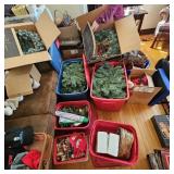 Lot of Christmas Items 6 Totes & Boxes
